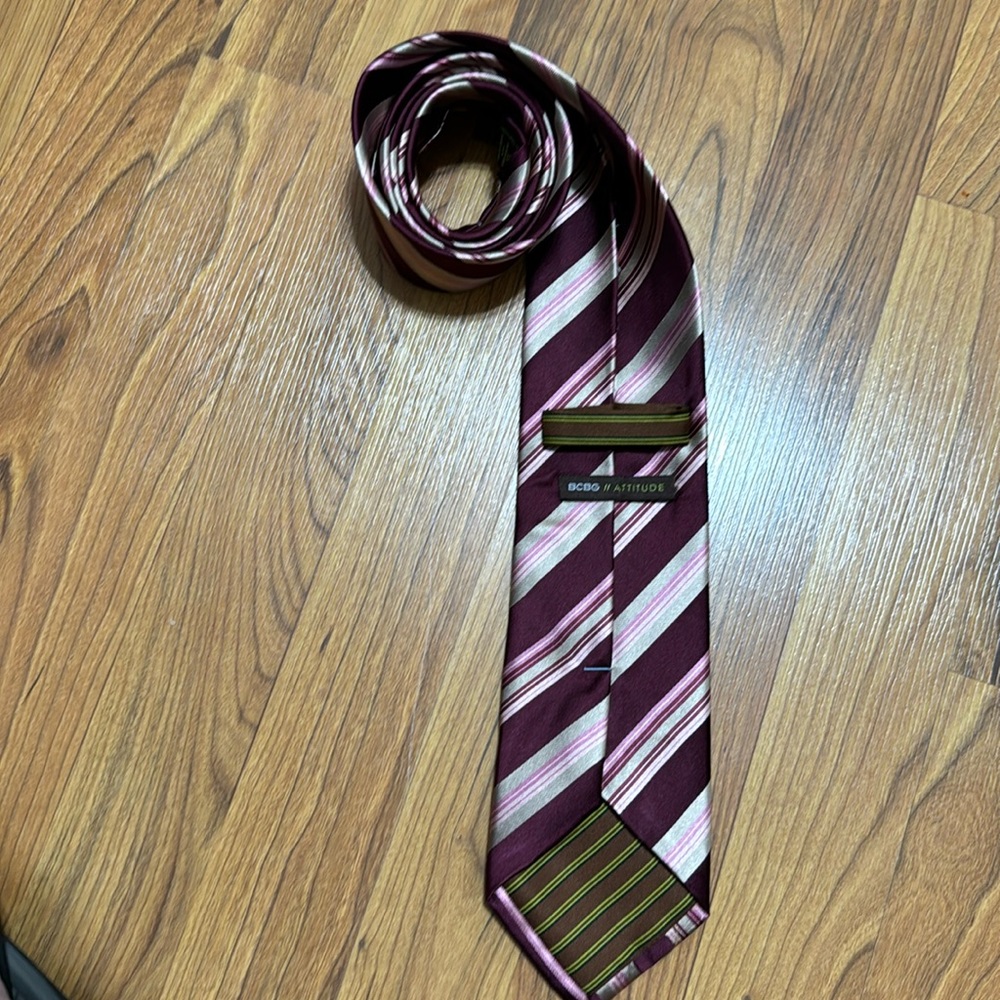 Bcbg Attitude Striped Silk Necktie